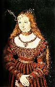CRANACH, Lucas the Elder portrait of sybilla of cleves oil painting reproduction